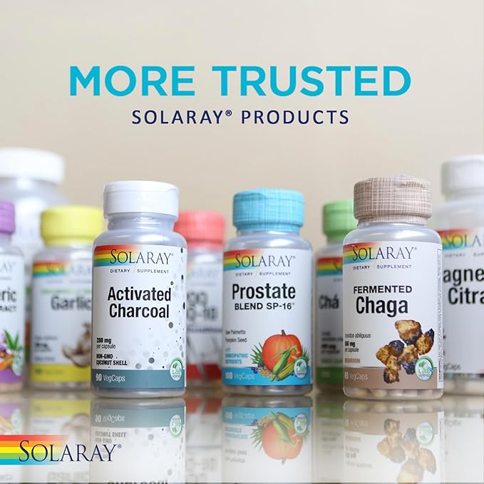 SOLARAY Fermented Shiitake Mushroom 500mg | Healthy Immune Liver &amp Digestive Function Support | Non-GMO &amp Vegan | 60 VegCaps