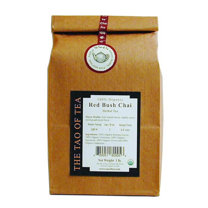 The Tao of Tea Red Bush Chai 100% Organic Rooibos Chai 1-Pound