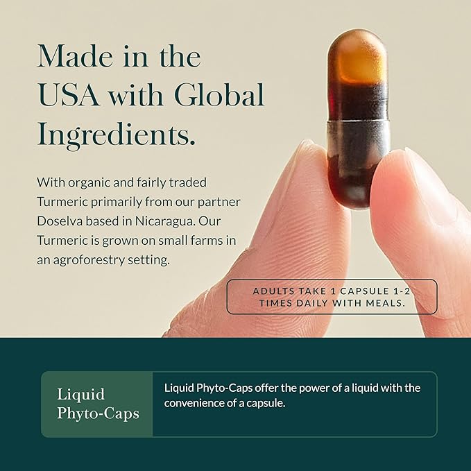 Gaia Herbs Turmeric Supreme Extra Strength - Supports Occasional Discomfort from Normal Wear &amp Tear* - with Turmeric Curcumin &amp Black Pepper - 180 Vegan Liquid Phyto-Caps (Up to 180 Servings)