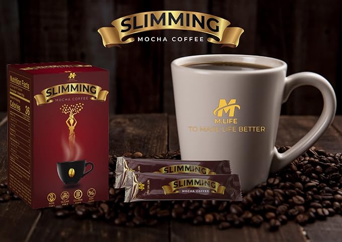 Slimming Mocha Coffee – Burn + Control Herbal Coffee – Metabolism &amp Weight Management – Premium Arabica &amp Robusta Blend – Sugar Free Gluten Free Keto Friendly