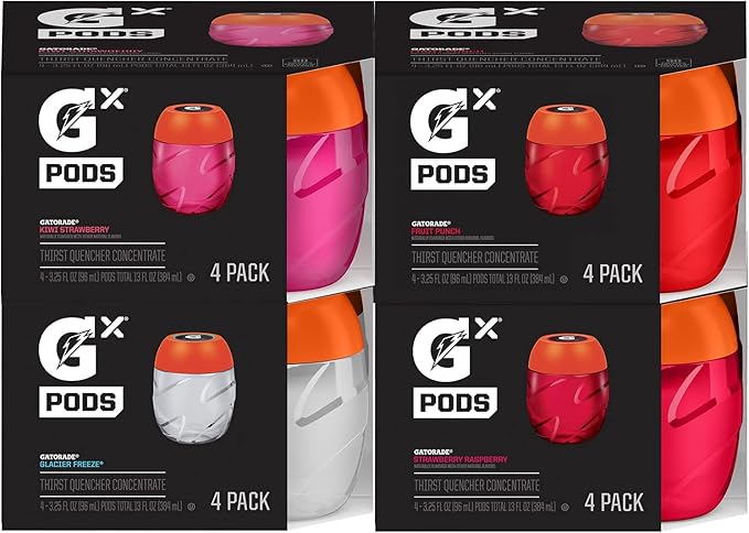 Gatorade Gx Hydration System Non-Slip Gx Squeeze Bottles &amp Gx Sports Drink Concentrate Pods