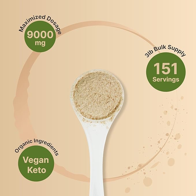 NatureBell Psyllium Husk Fiber Supplement 9000mg Per Serving 3lb (48oz) Powder | Organic Soluble Fiber for Digestive &amp Gut Health | Plant-Based Unflavored Non-GMO Gluten-Free*
