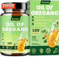 Oil Of Oregano with Black Seed Oil - 20000mg Oregano | 17 in 1 Herbal Blend with Probiotic 20x Strength Carvacrol &amp Thymoquinone | For Immune Antioxidant &amp Digestive 120 Liquid Phyto-Capsul