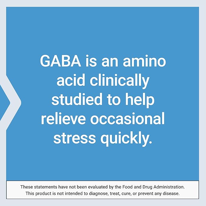 Life Extension GABA Stress Support GABA Supplement Mood Support Sleep Relaxation Gluten-Free Non-GMO Vegetarian 60 Capsules