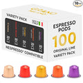New Grano Milano Variety Pack Coffee Capsules - 100 Aluminum Coffee Pods Compatible with Nespresso Original line Medium &amp Dark Roast Made in Italy