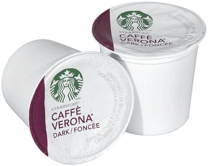 Starbucks Coffee Caffe Verona Dark K Cup Portion Pack for Keurig Brewers 24 Count