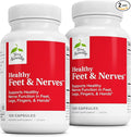 Terry Naturally Healthy Feet &amp Nerves - Herbal Supplement with Bioactive Vitamin B12 - Circulation &amp Nerve Health Support Supplement - Vegan Capsules with Boswellia Serrata - 120 Capsules (Pac