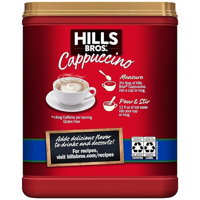 Hills Bros French Vanilla Cappuccino 16 Ounce (Pack of 6)