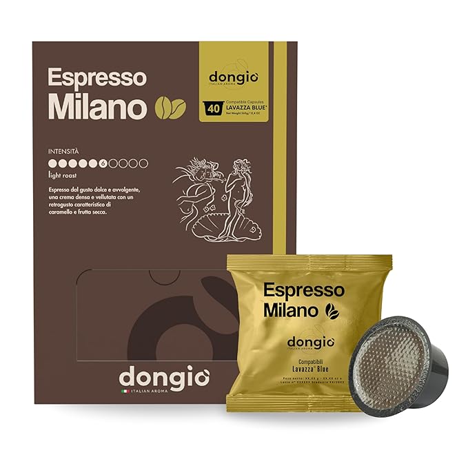 Dongiò Caffè - Capsule compatibili con Lavazza Blue 40 (40 Count Espresso Milano)