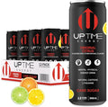 UPTIME Energy Drink Original Citrus Cane Sugar 12 Pack Vitamin C L Theanine Calcium Energy Drinks for Focus Support 142mg of Natural Caffeine per Serving Clean Natural Non GMO 12 fl oz Cans