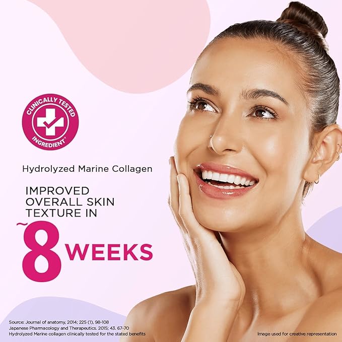 Hydrolyzed Marine Collagen-100g | Made with Japanese Technology | Supplement for Women | for Skin Radiance &amp Hydration | Blueberry Lavender Flavour