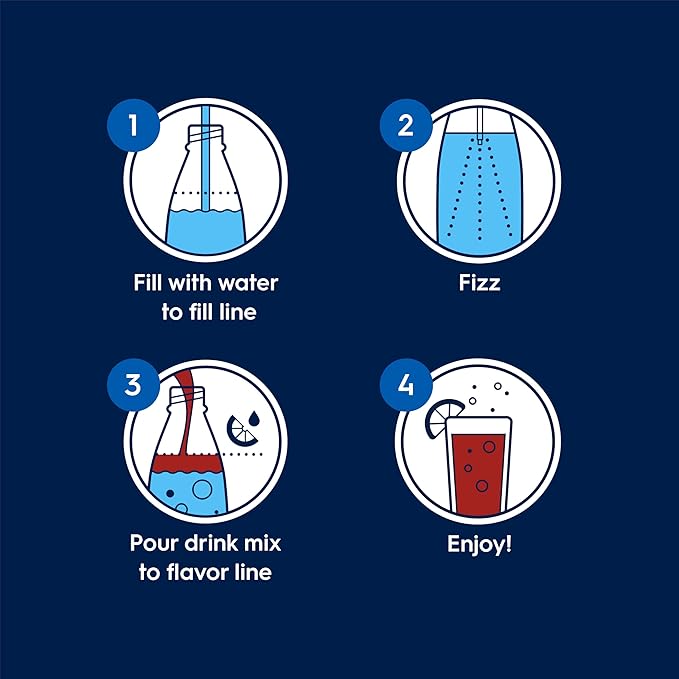 SodaStream Pepsi Wild Cherry Zero Sugar New Pour Bottles Drink Mix (440ml Pack of 4)