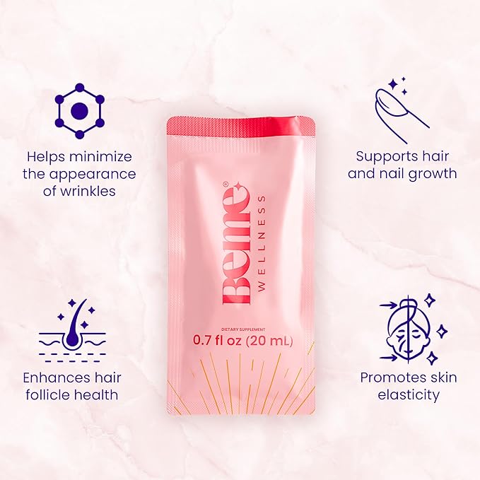 BeMe BeRadiant Peach &amp Berry Bundle - Liquid Collagen Drink Supplements