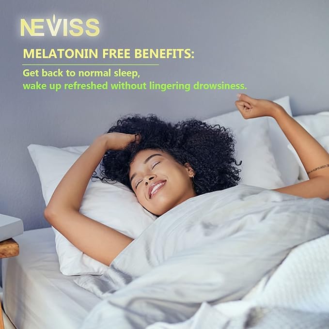 Melatonin Free Sleep Aid Gummies + 5-HTP Gummies for Adults  with GABA L-Theanine L-Tryptophan Magnesium Ashwagandha Turmeric - Non-Habit Forming Banana Extract Help for Deep Relaxation Calm