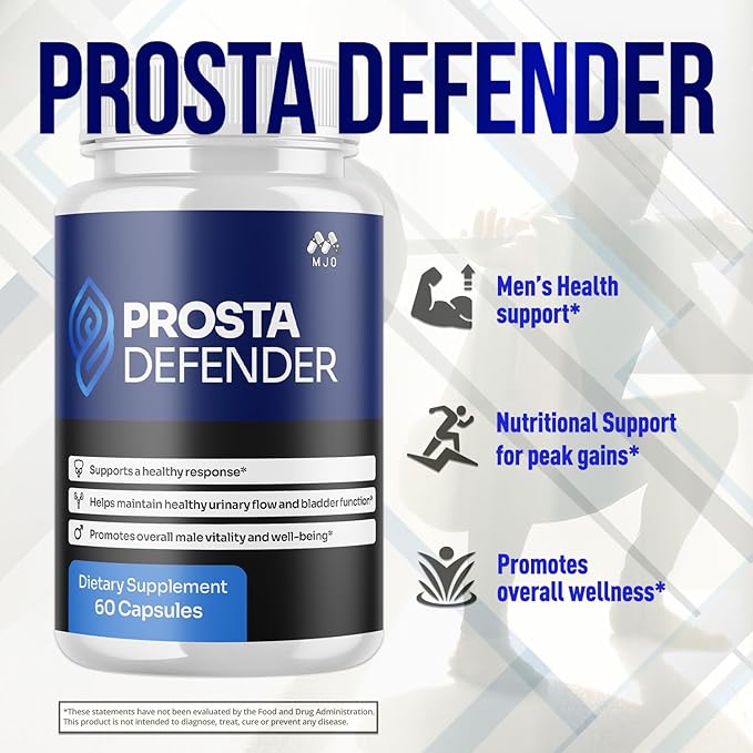 (2 Pack) Prosta Defender Capsules Official Prostadefender Pills with All Natural Ingredients Advanced Overall Health and Wellness Supplement Natural Maximum Strength Vitamin Formula (120 Capsules)
