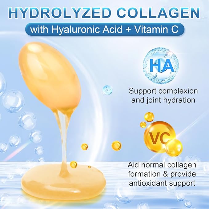 Multi Collagen Peptides for Women &amp Men Hydrolyzed Collagen Peptides-Type I II III V X - with Hyaluronic AcidVitamin CBiotinSupports Skin Hair Nail Non-GMO840 Softgels