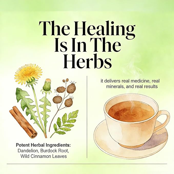 Jamaican Garden Blood Detox Tea 100% Wildcrafted Herbs with Guaco Burdock Root Oregano Cinnamon Moringa Hand Picked and Sun-Dried in the Blue Mountains of Jamalca Gentle For Daily Use (1pcs)