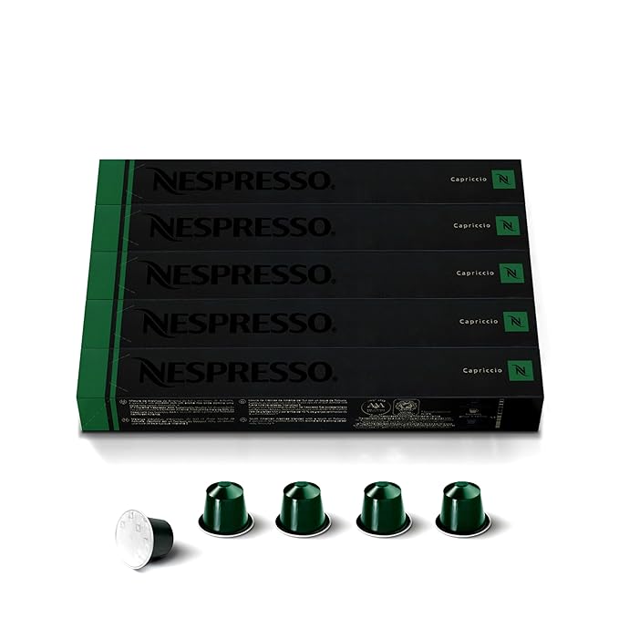 Nespresso Capsules Original Line Capriccio Medium Roast Espresso Coffee 50 Count Coffee Pods