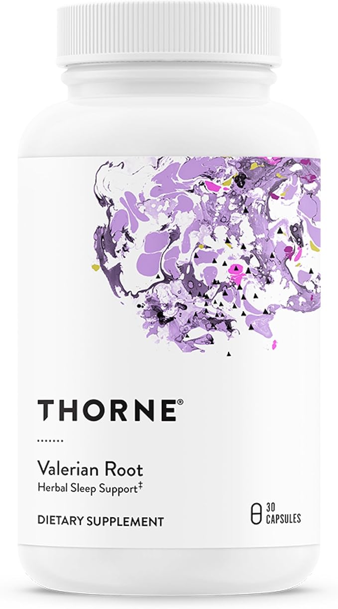 THORNE - Valerian Root - Natural Sleep Supplement - Supports Sleep Quality &amp Helps You Fall Asleep Faster* - Melatonin-Free - Third-Party Certified - Gluten Dairy &amp Soy-Free - 30 Capsules