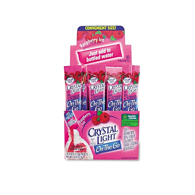 Crystal Light 79800 Flavored Drink Mix Raspberry Ice 30 .08oz Packets/Box