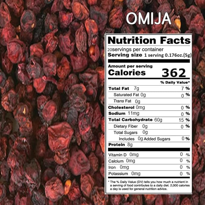 GAGOPA Dried Schisandra Berries (Omija) – 100% Korean Five Flavor Berry Tart &amp Refreshing Herbal Tea Ingredient Caffeine-Free 100g Pack