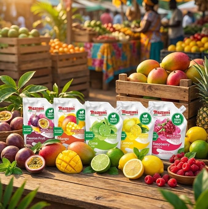 Mazzoni - Lemon Juice 100% Pure Lemon Just Juice No Sugar Added Not from Concentrate No Added Ingredients Mixer for Cocktails Drinks Smoothies – 2.2 lb Convenient Pouch Made in Italy