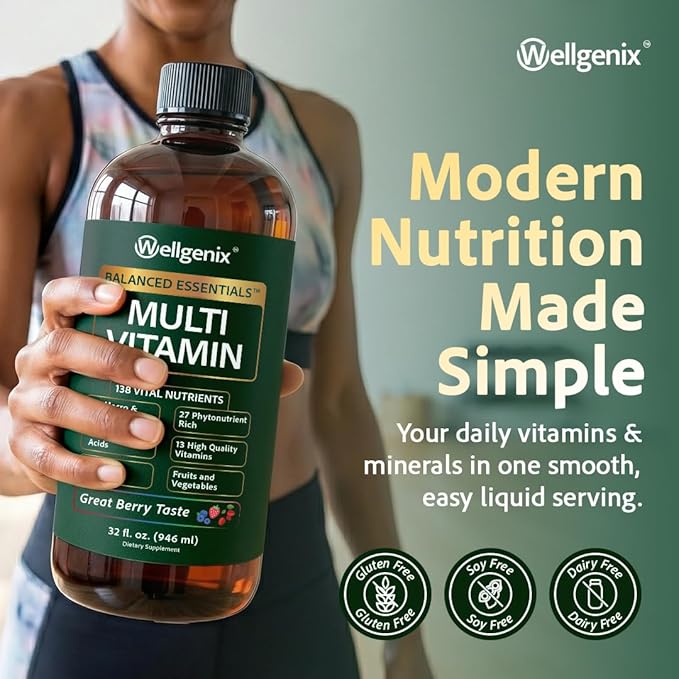 Balanced Essentials 2 Pack Natural Liquid Nutritional Supplement Vitamin 32 Ounces Very Berry S-BE32 (Packaging May Vary)