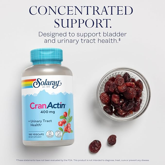 Solaray Cranactin 180 Veggie Capsules