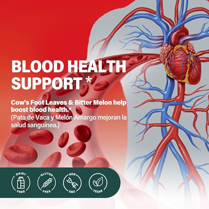 Pata de Vaca - Natural Blood Health &amp Metabolism Support Capsules.90Capsules