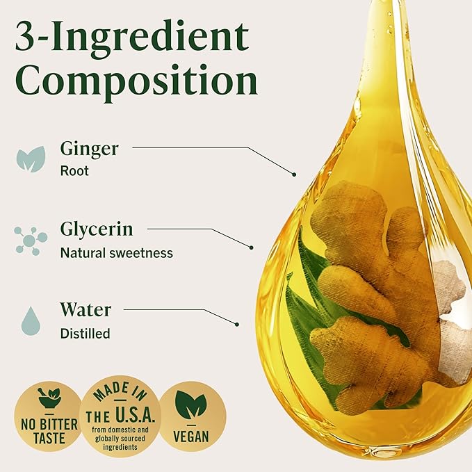 HERBAMAMA Ginger Drops - Vegan Digestive Support &amp Overall Well-Being with Ginger Root Extract Tincture - Non-GMO Alcohol &amp Sugar-Free Liquid Antioxidant Supplement 56-Day Supply