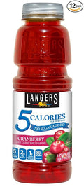 Langer's 5 Calorie Cranberry Juice Cocktail 15.2 Fl Oz (Pack of 12)