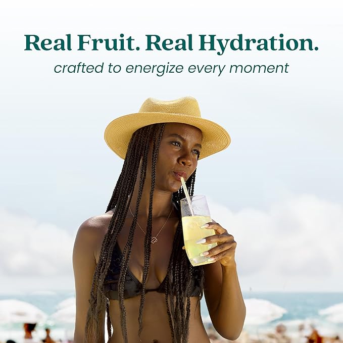 Smartfruit Restart Refresher – Lemonade – Made with Real Lemon Juice No Added Sugar Coconut Water for Hydration Green Coffee Bean Extract for Natural Energy – 48oz Drink Mix