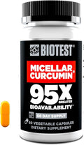 Biotest Micellar Curcumin - 95x Absorption UCLA Invented Patented - 60 Servings