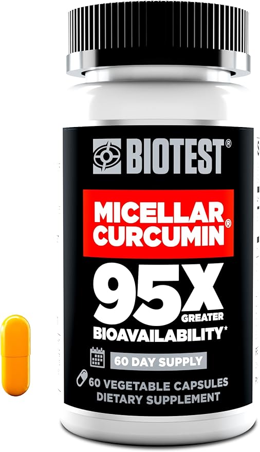Biotest Micellar Curcumin - 95x Absorption UCLA Invented Patented - 60 Servings