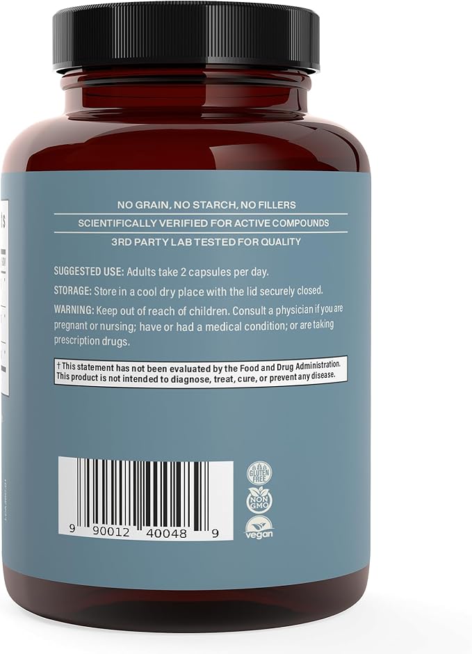 Real Mushrooms Lion’s Mane Calm Capsules (90 Count) – Organic Lions Mane Fruiting Body Extracts 200mg Organic Reishi 200mg AlphaWave L-Theanine for Calm Clarity &amp Relaxed Alertness 90ct