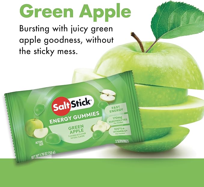 SaltStick Energy Gummies with Electrolytes Variety Pack Easy to Chew Electrolyte Gummy Energy Chews that Taste Great. 10 Packs 80 Gummies