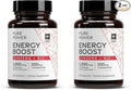 Dr. Mercola Pure Power Energy Boost 30 Servings (30 Capsules) Ginseng + B12 Dietary Supplement Boosts Physical &amp Mental Energy Non-GMO (Pack of 2)