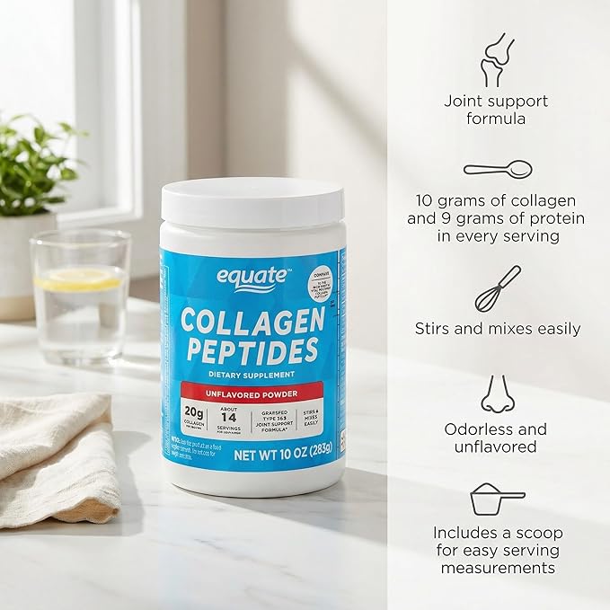 Grass Fed Collagen Peptides 10oz (283g) Collagen Powder Hydrolyzed Bovine Collagen Unflavored Collagen Supplements Type 1 &amp 3 Collagen Protein Powder.