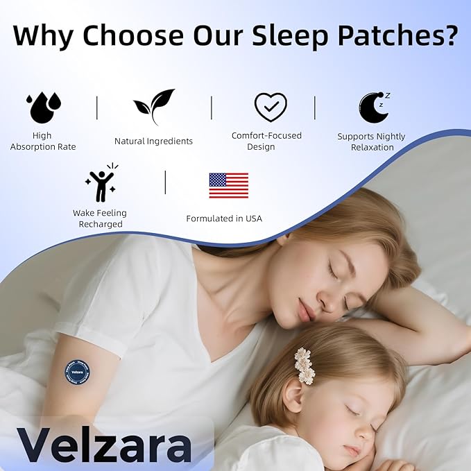 Sleep Patches 60 Count Plant-Based Sleep Patches Easy-to-Apply Vegan-Friendly