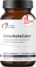Designs for Health CatecholaCalm - Adaptogenic Herbs + Vitamins for Mood Calm Support with L-Theanine Passion Flower + Phosphatidylserine - Non-GMO Supplement (90 Capsules)