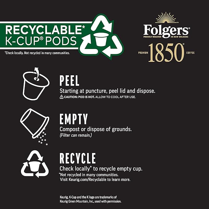 Folgers 1850 Trailblazer Medium-Dark Roast Coffee 60 Keurig K-Cup Pods