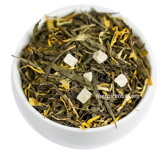 Sweet Pineapple Loose Leaf Green Tea - Caffeinated Antioxidants Hot &amp Iced | bulk 8oz 80-100 cups | The Spice Hut First Sip of Tea