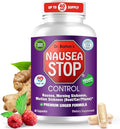 Dr. Barton’s Nausea Stop - Natural Ginger Non-Drowsy Nausea Relief Pills for Adults &amp Kids Anti Nausea Upset Stomach Morning Sickness &amp Pregnancy Nausea - Travel Essentials - 80 Capsules (