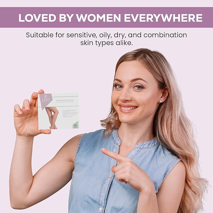 Kami Pure Anti-Wrinkle Knee Pad | Reusable Silicone Gel Anti-Aging Collagen Leg Patch to Repair | silicone wrinkle patches | Hydrate and Smooth Skin best silicone wrinkle patches | Single Pair