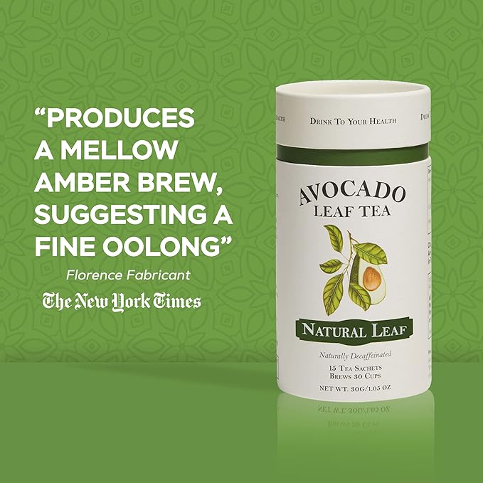 Avocado Leaf Tea Natural Leaf - 2 Pack - Caffeine-free Healthy Herbal Tea | Immune Support | Cold Brew or Hot Tea-30 Tea Bags | 60 Servings (Gluten Free &amp Non-GMO)