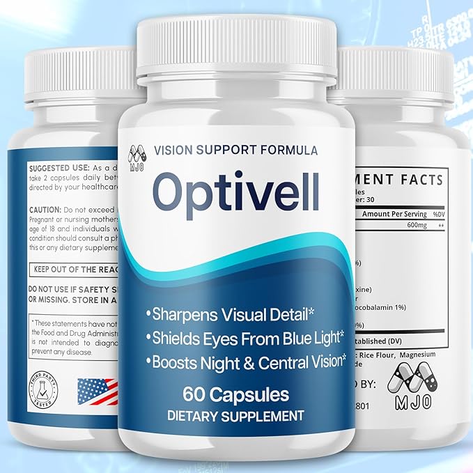 (3 Pack) Optivell Eye Capsules Official Optivell Eye Vitamin Pills with All Natural Ingredients Advanced Vision Formula Supplement Pills Supporting Ocular Health &amp Wellness Naturally (180 Capsul