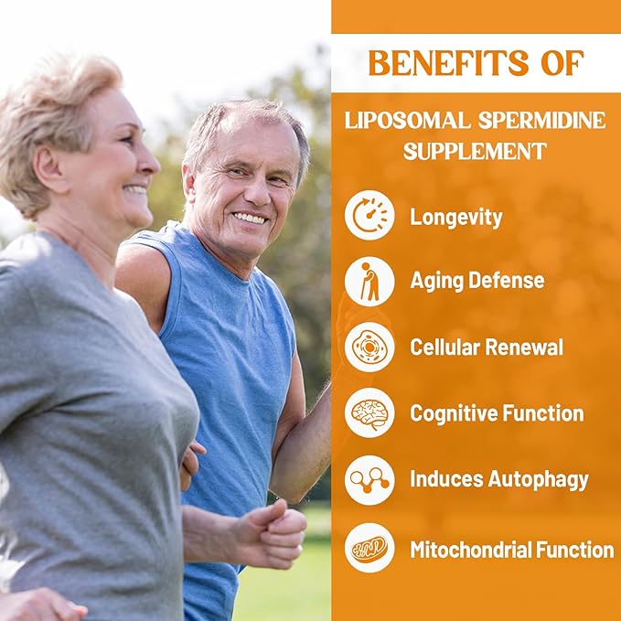 30mg Spermidine Supplement for Men &amp Women High Absorption More Potent Than Spermidine 3HCL - for Cellular Renewal Longevity &amp Cognitive Fermented Wheat Germ Extract Pure &amp Natural 1