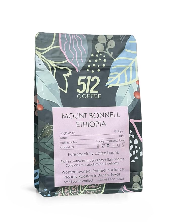 512 Coffee – Specialty Ethiopian Whole Bean Coffee Light Roast – Mount Bonnell Ethiopia – Freshly Hand-Roasted Arabica Premium Small Batch Single Origin
