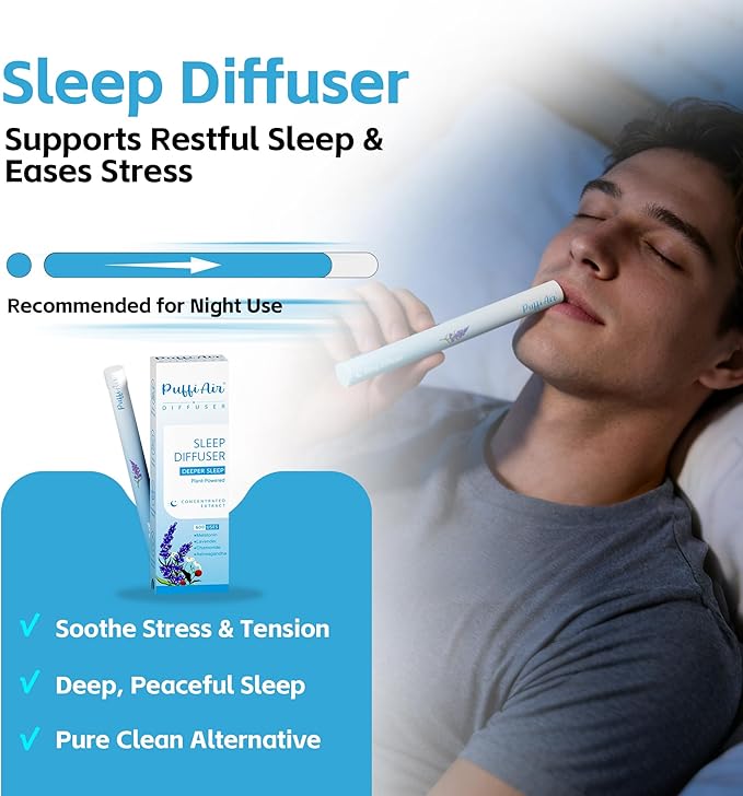 Herbal Diffuser Duo Lung Cleanse and Sleep Diffuser with Extracts of Mullein and Melatonin 100% Natural Swap Day &amp Night Duo 600 Uses Each