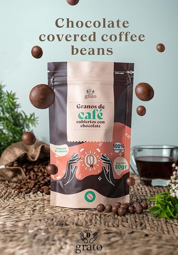 Grato Specialty Coffee Kit – Ground (250g) + Chocolate-Covered Beans (80g) | Premium Colombian Coffee &amp Gourmet Snack